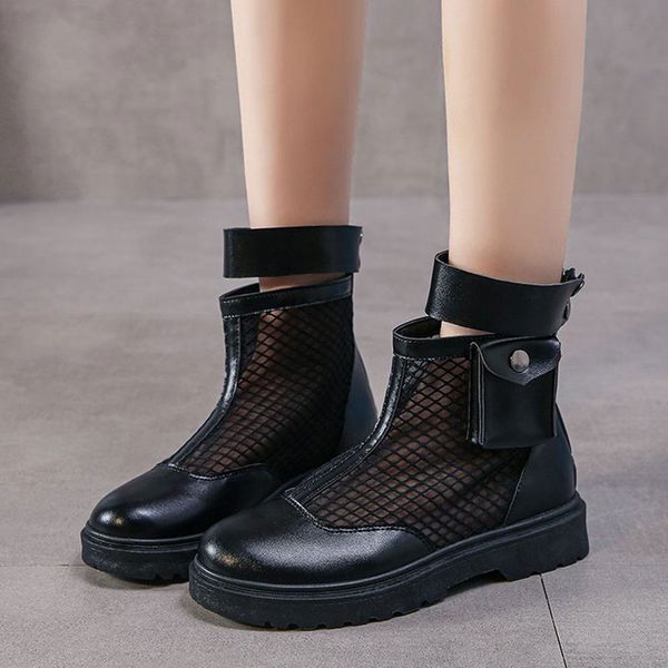women cover toes heel sandals ladies pu mesh patchwork boots sandals 2020 summer female casual cover heel flat shoes, Black
women cover toes heel sandals ladies pu mesh patchwork boots sandals 2020 summer female casual cover heel flat shoes, Black
