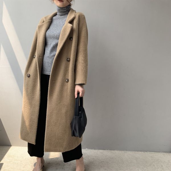 lanmrem 2020 autumn winter wpmen kintted long coat loose temperament fake mink velvet warm coat with belt yj813, Black
lanmrem 2020 autumn winter wpmen kintted long coat loose temperament fake mink velvet warm coat with belt yj813, Black