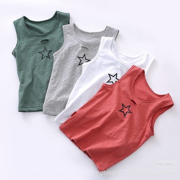 summer 2020 five-star printed pure cotton children's vest boys and girls leisure sports knitted vest mj9141, Blue
summer 2020 five-star printed pure cotton children's vest boys and girls leisure sports knitted vest mj9141, Blue