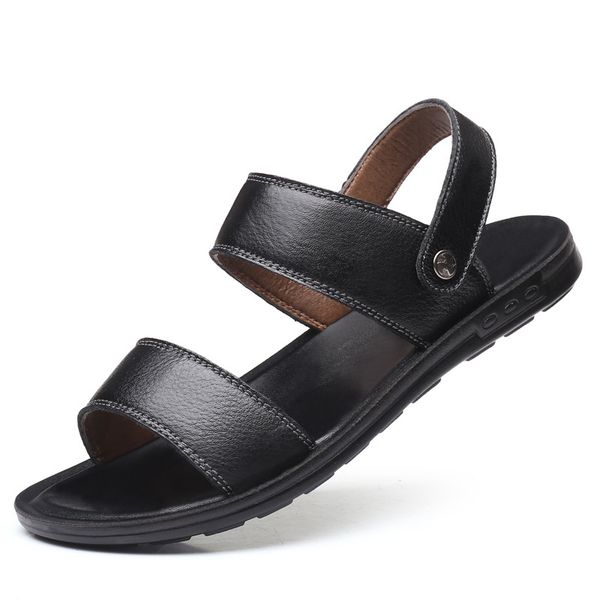 sandals full grain leather sandal man cow simple slip-on beach breathable slippers z168, Black
sandals full grain leather sandal man cow simple slip-on beach breathable slippers z168, Black