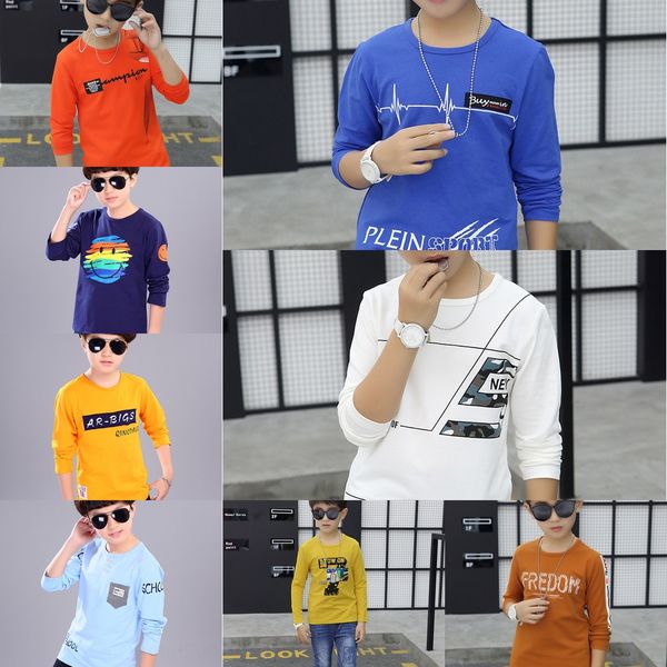 muv7m boy's long-sleeved children's t- shirt fashionable cotton in spring and autumn 2019 new in the big korean round-neck base sh, Blue
muv7m boy's long-sleeved children's t- shirt fashionable cotton in spring and autumn 2019 new in the big korean round-neck base sh, Blue