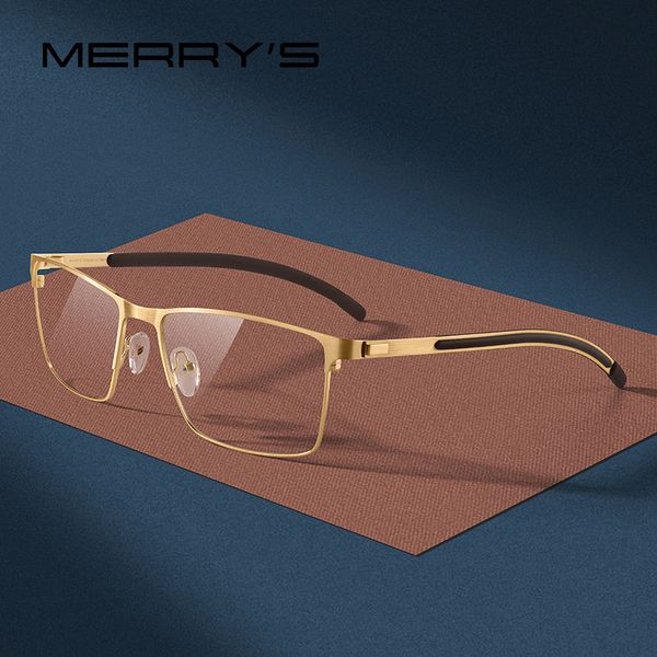 merrys design men titanium alloy optical glasses frame ultralight square myopia prescription eyeglasses antiskid silicone s2186, Black
merrys design men titanium alloy optical glasses frame ultralight square myopia prescription eyeglasses antiskid silicone s2186, Black