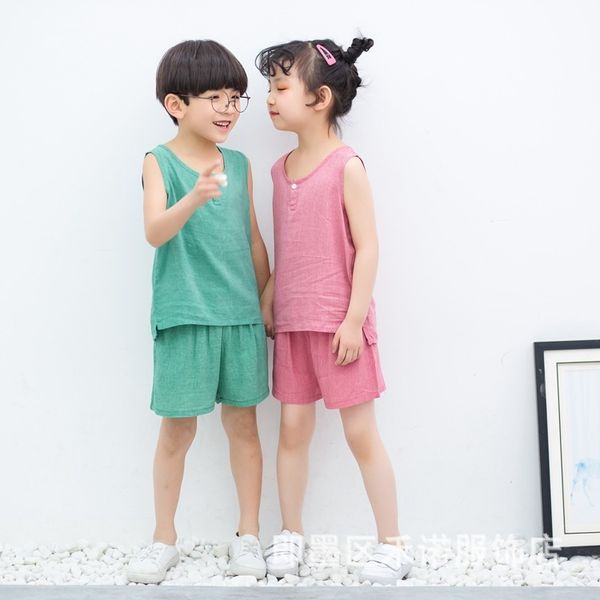 korean clothing net silk linen cotton vest new 2019 children's vest children's clothing baby candy color base shirt, Blue
korean clothing net silk linen cotton vest new 2019 children's vest children's clothing baby candy color base shirt, Blue