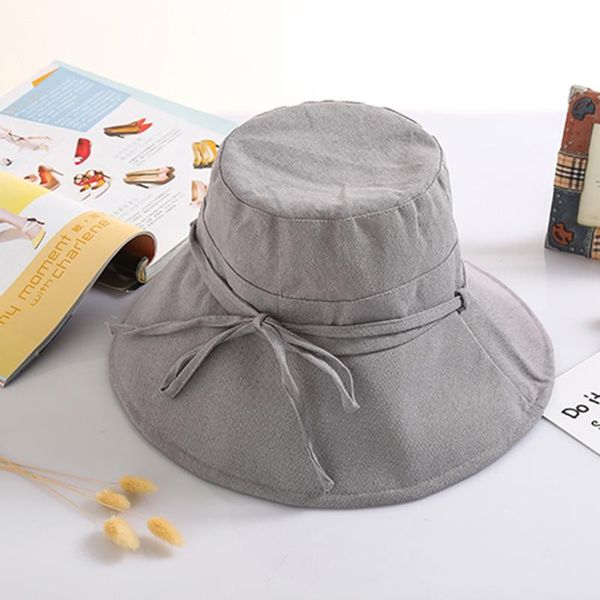 women sun hat fashionable wide large brim fold foldable bucket cap beach summer solid color cotton sun hats, Blue;gray
women sun hat fashionable wide large brim fold foldable bucket cap beach summer solid color cotton sun hats, Blue;gray