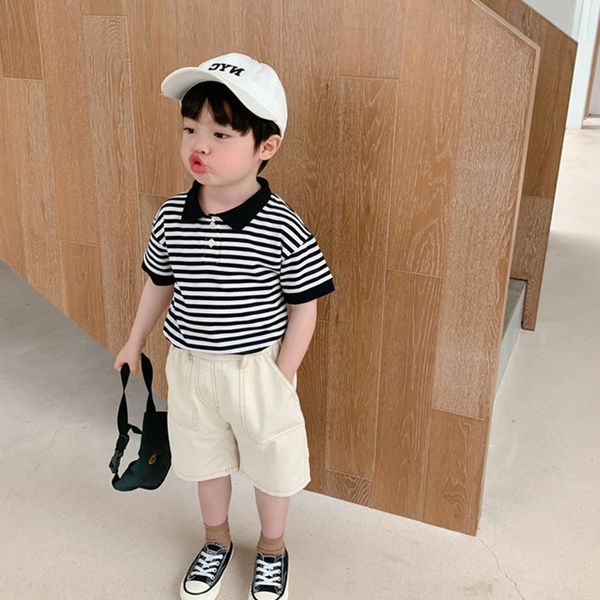 ky00a 2020 new boys' black and whie ong xu striped t-shirt boys' temperament lapel children's t-shirt children's wear su, Blue
ky00a 2020 new boys' black and whie ong xu striped t-shirt boys' temperament lapel children's t-shirt children's wear su, Blue