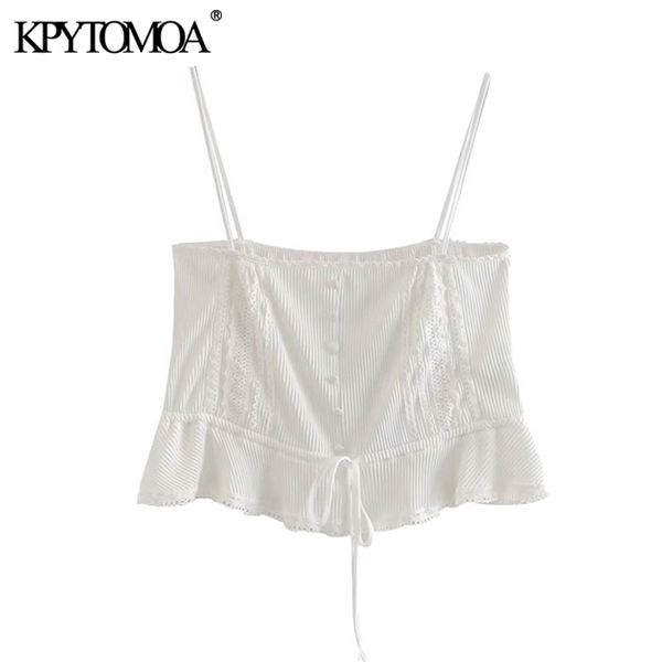 women's tanks & camis kpytomoa women 2021 fashion with lace ruffled cropped tank vintage adjustable tie thin straps female chic top, White
women's tanks & camis kpytomoa women 2021 fashion with lace ruffled cropped tank vintage adjustable tie thin straps female chic top, White
