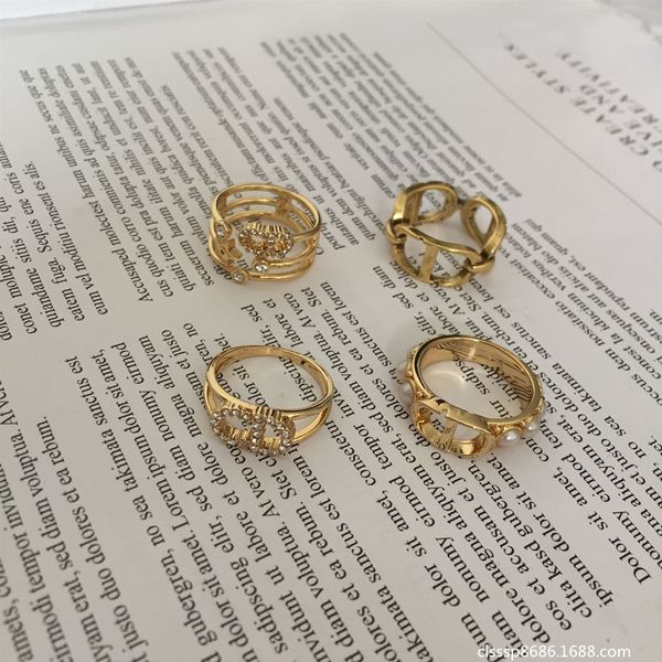 d letter pearl diamond ring women's three-layer niche design simple fashion display personalized bracelet, Silver
d letter pearl diamond ring women's three-layer niche design simple fashion display personalized bracelet, Silver