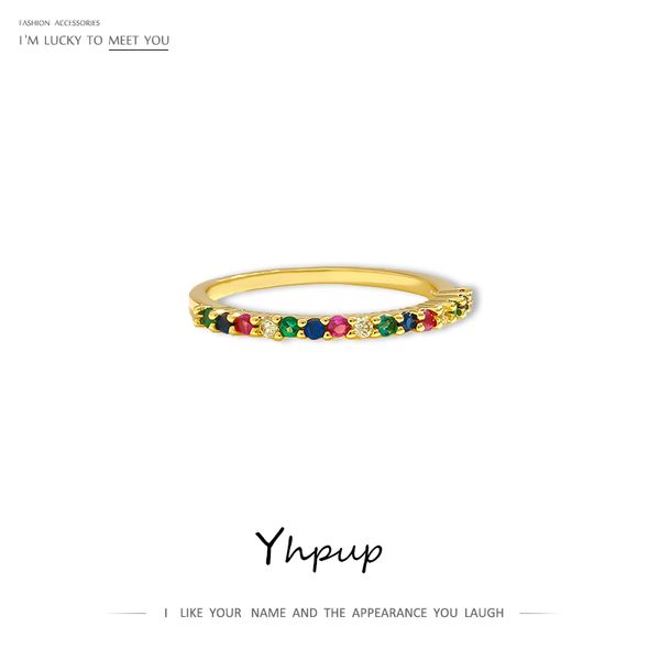 yhpup fashion brand rainbow multi-color women ring copper europe and america jewelry for girl female wedding girlfriend gift new, Golden;silver
yhpup fashion brand rainbow multi-color women ring copper europe and america jewelry for girl female wedding girlfriend gift new, Golden;silver