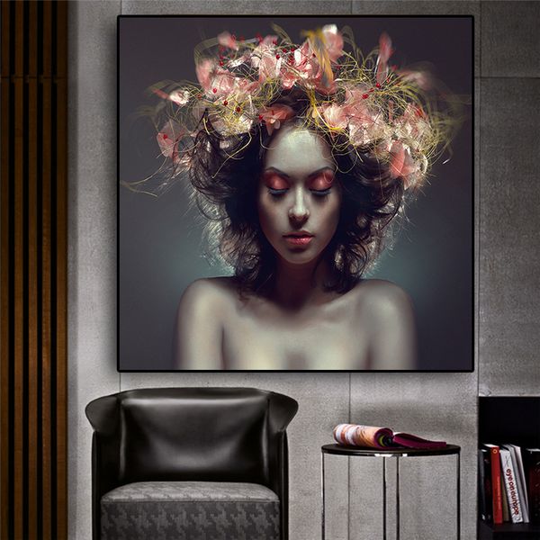 nordic style beauty flower girl canvas painting posters and prints scandinavian wall art for living room home decor (no frame
nordic style beauty flower girl canvas painting posters and prints scandinavian wall art for living room home decor (no frame