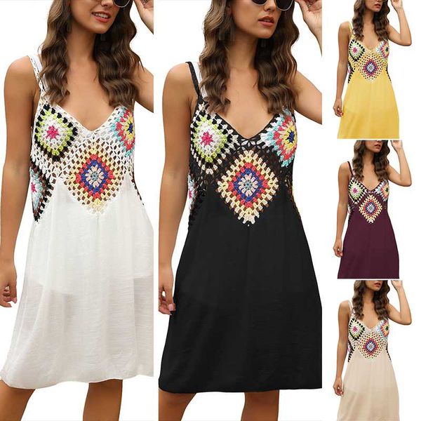 women crochet beach summer tunic cover up long knitted beachwear swimsuit cover up dresses, White;black
women crochet beach summer tunic cover up long knitted beachwear swimsuit cover up dresses, White;black