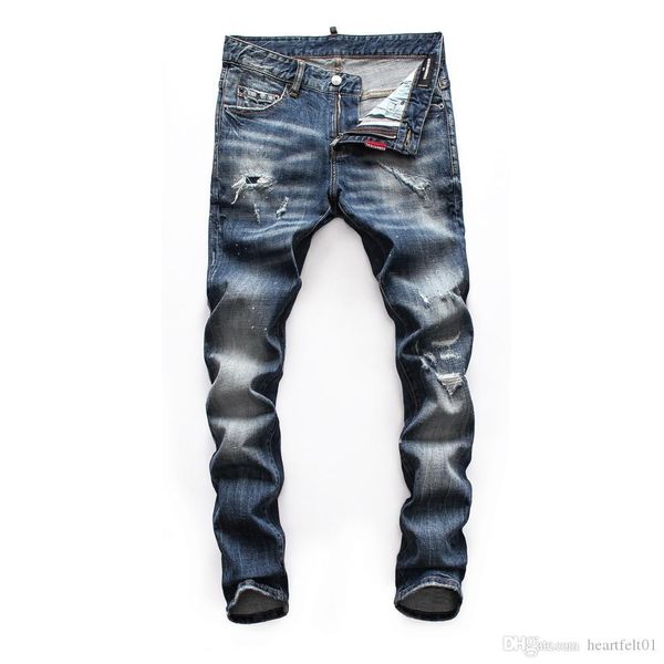 

brand jeans mens роскошная jeans багги байкер высокой талией ripped rock возрождение black skinny мужчины жан jeckets длинные брюки брюки 02, Blue