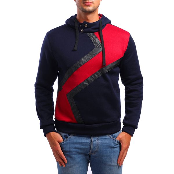 mens designer clothes hoodies sweatshirts pu patchwork personalized tailor autumn mens hip hop jackets hooded collar overcoat outwear, Black
mens designer clothes hoodies sweatshirts pu patchwork personalized tailor autumn mens hip hop jackets hooded collar overcoat outwear, Black
