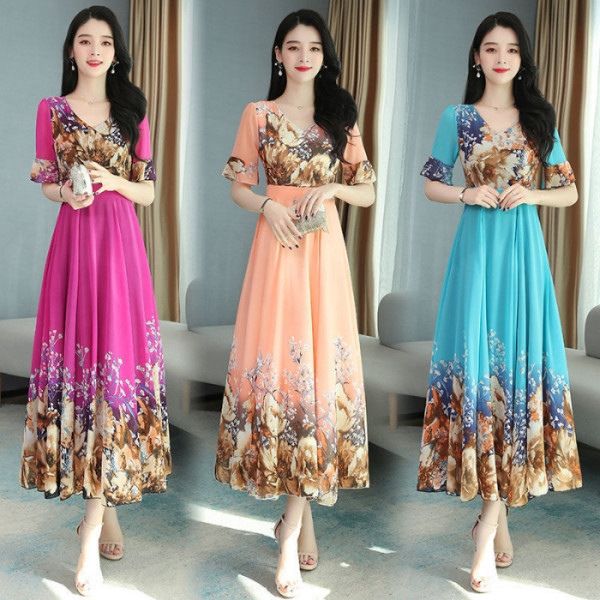 2020 summer v-neck new fashion korean style ice silk printed dresssilk screen dressdress waist slim knee-length dress, Black;gray
2020 summer v-neck new fashion korean style ice silk printed dresssilk screen dressdress waist slim knee-length dress, Black;gray