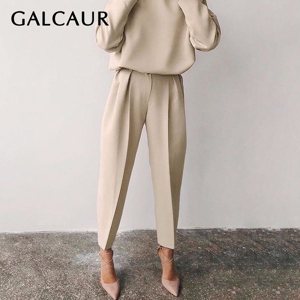 galcaur elegant women ankle-length pant high waist ruched straight blazer pants for female fashion clothing 2020 spring tide, Black;white
galcaur elegant women ankle-length pant high waist ruched straight blazer pants for female fashion clothing 2020 spring tide, Black;white