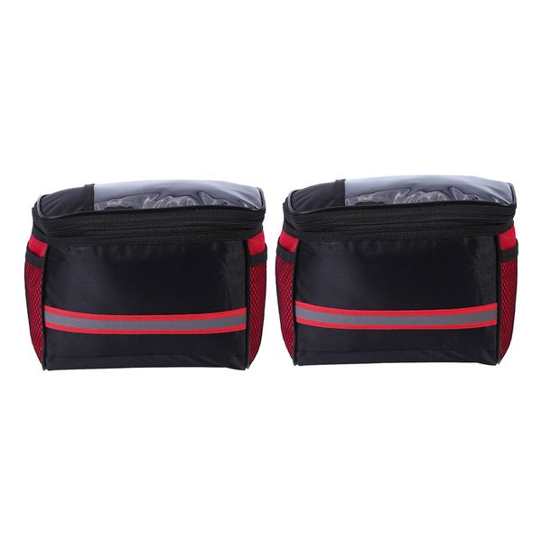2x bike handlebar bag front storage bag outdoor cycling pouch waterproof red
2x bike handlebar bag front storage bag outdoor cycling pouch waterproof red