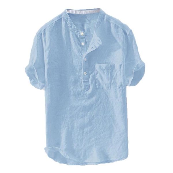 men's casual shirts men shirt home pure color regular button linen solid daily short sleeve retro hedging collarless blouse, White;black
men's casual shirts men shirt home pure color regular button linen solid daily short sleeve retro hedging collarless blouse, White;black