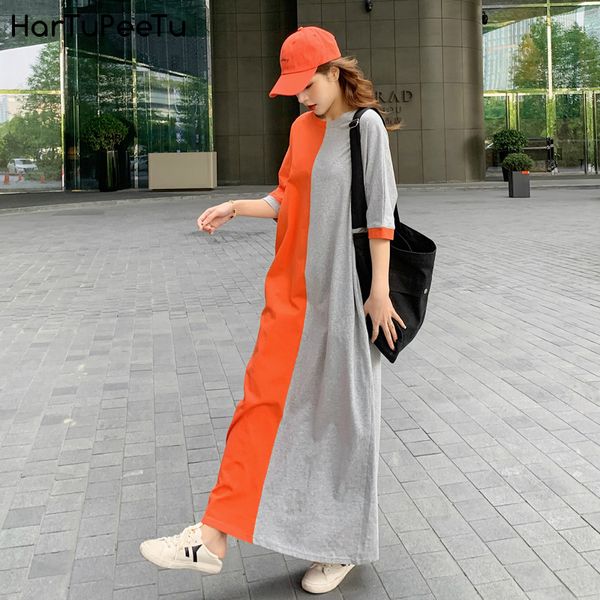 casual dresses plus size women loose cotton dress long contrast color matching maxi temperament summer stay home wear 2021 arrival, Black;gray
casual dresses plus size women loose cotton dress long contrast color matching maxi temperament summer stay home wear 2021 arrival, Black;gray