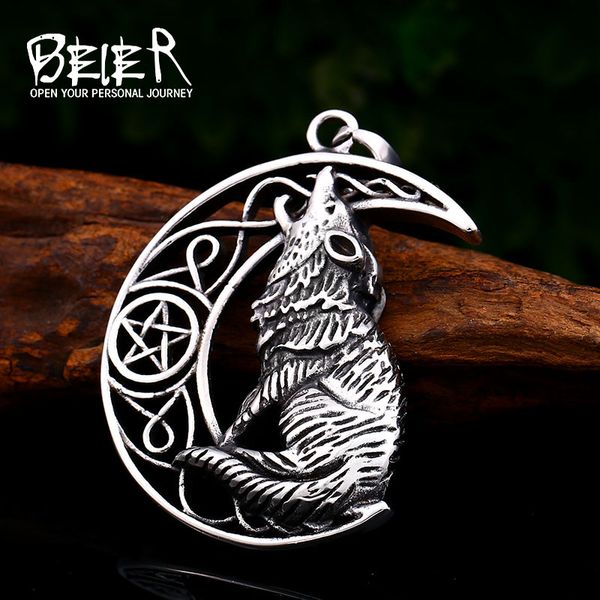 beier stainless steel viking wolf men necklace pendant pagan tibetan amulet odin vintage animal necklace women bp8-455, Silver
beier stainless steel viking wolf men necklace pendant pagan tibetan amulet odin vintage animal necklace women bp8-455, Silver