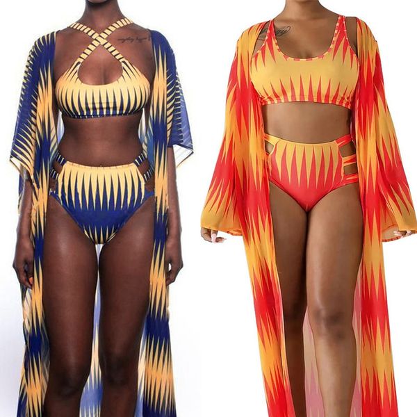 fashion print bikini 3pcs woman african beach swimwear female set swim bathing suit female swimwear with cover up, White;black
fashion print bikini 3pcs woman african beach swimwear female set swim bathing suit female swimwear with cover up, White;black