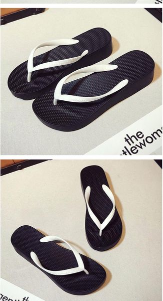 women's summer slippers with heels 3-5 cm high fashion thick bottom non-slip clip foot splint beach flip-flops women size 36-41, Black
women's summer slippers with heels 3-5 cm high fashion thick bottom non-slip clip foot splint beach flip-flops women size 36-41, Black