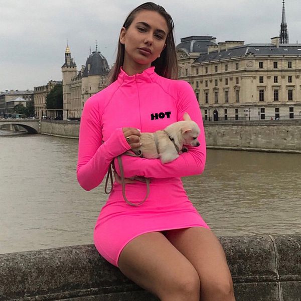 turtleneck long sleeve zipper letter print skinny neon mini dress women autumn sporting style dresses running fashion clothes, Black;gray
turtleneck long sleeve zipper letter print skinny neon mini dress women autumn sporting style dresses running fashion clothes, Black;gray