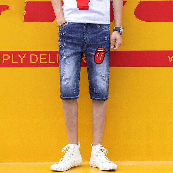 2020 summer new male paint hole style jeans mens designer summer shorts pants casual mens designer jeans short size28-36, Blue
2020 summer new male paint hole style jeans mens designer summer shorts pants casual mens designer jeans short size28-36, Blue