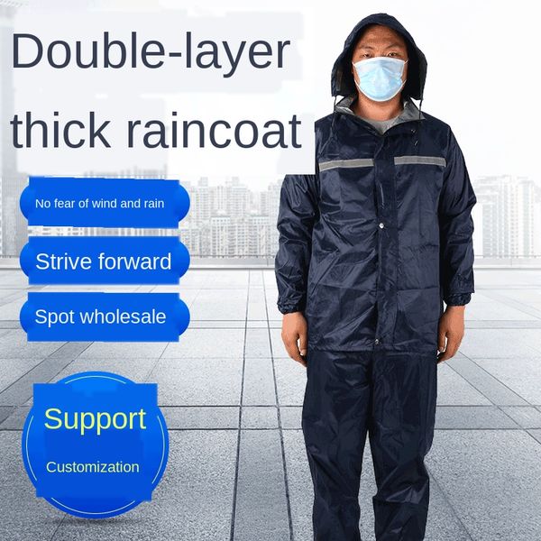 double layer battery reflective thickened split raincoat suit electric vehicle battery car riding raincoat, Red;brown
double layer battery reflective thickened split raincoat suit electric vehicle battery car riding raincoat, Red;brown
