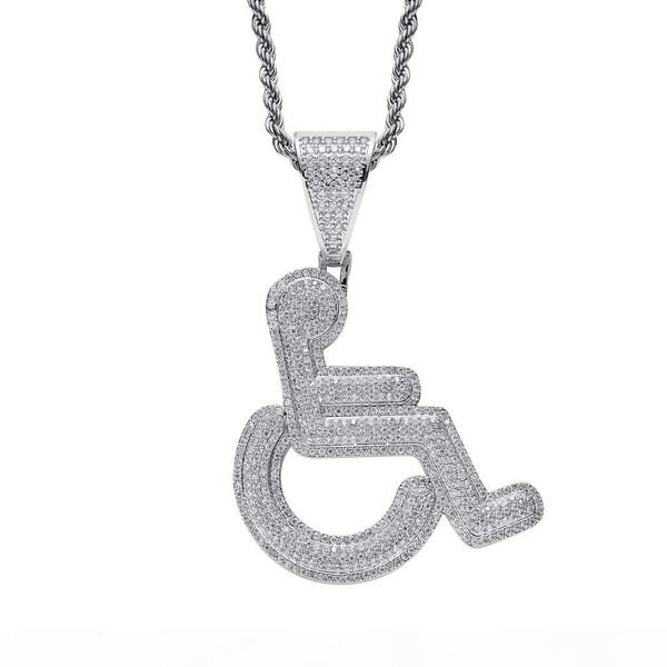 new iced out wheelchair handicapped sign pendant necklace gold silver plated mens hip hop jewelry
new iced out wheelchair handicapped sign pendant necklace gold silver plated mens hip hop jewelry
