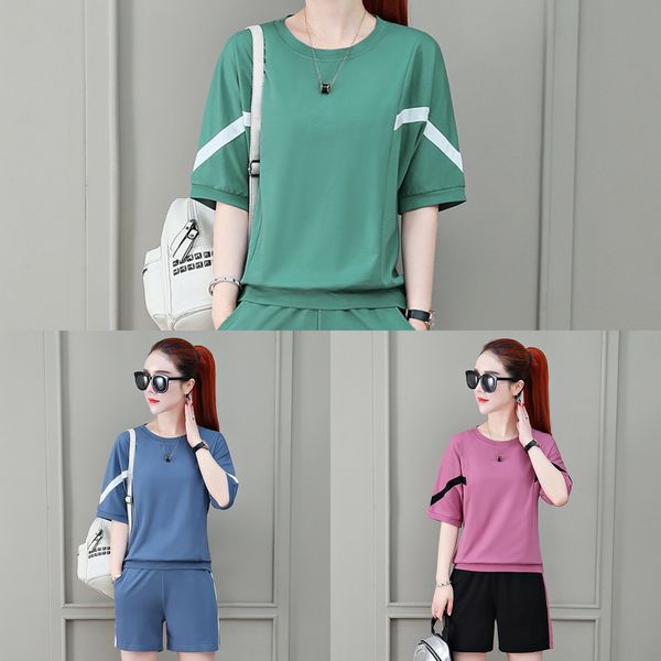 sportswear suit and shorts women's fashion fashion 2020 summer new loose shorts summer women's casual two-piece suit, Black;red
sportswear suit and shorts women's fashion fashion 2020 summer new loose shorts summer women's casual two-piece suit, Black;red