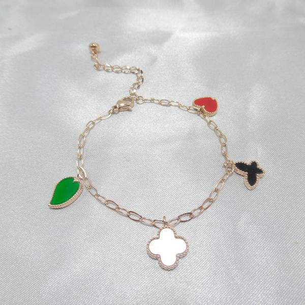 fashion style gold-plated titanium steel rose gold bracelet small female flowers fresh leaves love heart-shaped butterfly shell, Golden;silver
fashion style gold-plated titanium steel rose gold bracelet small female flowers fresh leaves love heart-shaped butterfly shell, Golden;silver