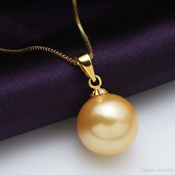 fashion 16mm natural yellow akoya shell pearl gold plated pendant necklace 17, Black
fashion 16mm natural yellow akoya shell pearl gold plated pendant necklace 17, Black