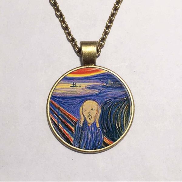the scream glass pendant edward munch art der schrei der natur necklace jewelry birthday gift expressionist art, Silver
the scream glass pendant edward munch art der schrei der natur necklace jewelry birthday gift expressionist art, Silver