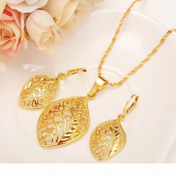 fashion romantic leaf pendant sets necklace earrings real 18k yellow fine solid gold filled african party jewellery arab bride wedding ethio, Silver
fashion romantic leaf pendant sets necklace earrings real 18k yellow fine solid gold filled african party jewellery arab bride wedding ethio, Silver