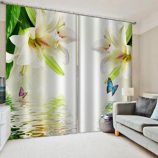 morden 3d lily curtains bedroom living room windproof thickening blackout fabric
morden 3d lily curtains bedroom living room windproof thickening blackout fabric