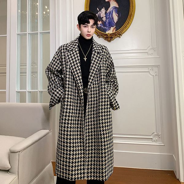 men's trench coats male long jacket street windbreaker overcoat men vintage fashion plaid loose wool coat outerwear, Tan;black
men's trench coats male long jacket street windbreaker overcoat men vintage fashion plaid loose wool coat outerwear, Tan;black