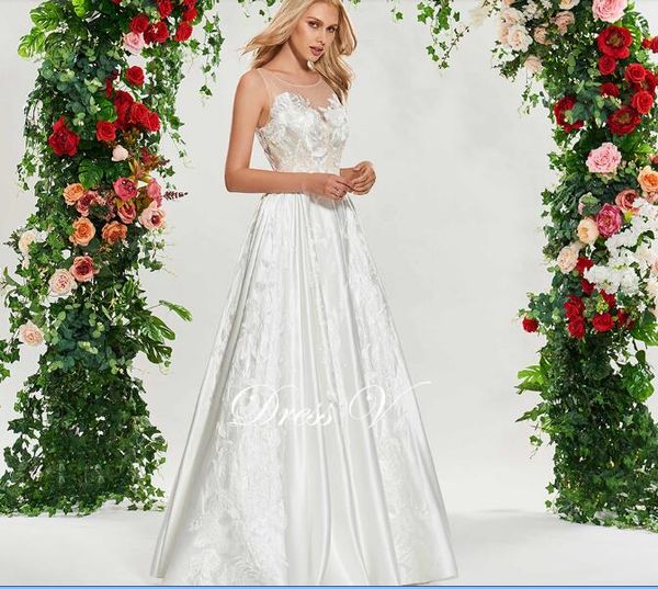 wholesale scoop neck wedding dress a line sleeveless lace appliques button floor length bridal outdoor&church wedding dresses, Red
wholesale scoop neck wedding dress a line sleeveless lace appliques button floor length bridal outdoor&church wedding dresses, Red