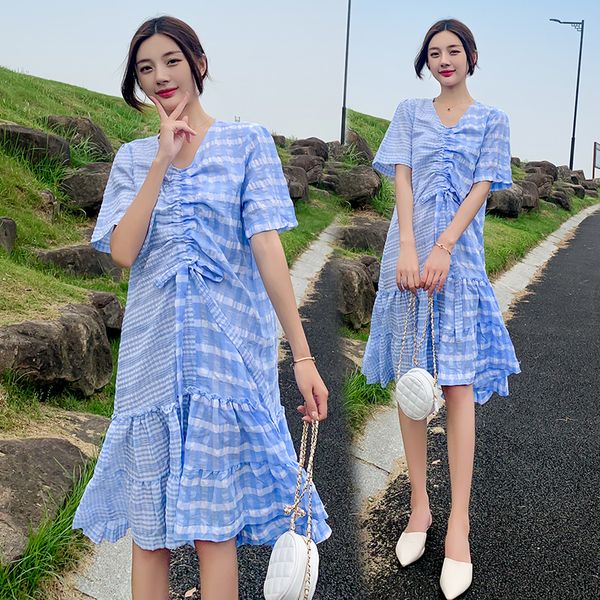 8221# maternity dress summer cotton short sleeve loose stylish asymmetric dress for pregnant women mom, White
8221# maternity dress summer cotton short sleeve loose stylish asymmetric dress for pregnant women mom, White