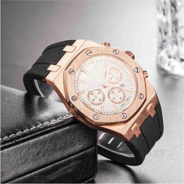 mens luxe watches stainless steel clock dial sapphire quartz rubber strap watch for men gold sport casual wristwatches 21, Slivery;brown
mens luxe watches stainless steel clock dial sapphire quartz rubber strap watch for men gold sport casual wristwatches 21, Slivery;brown