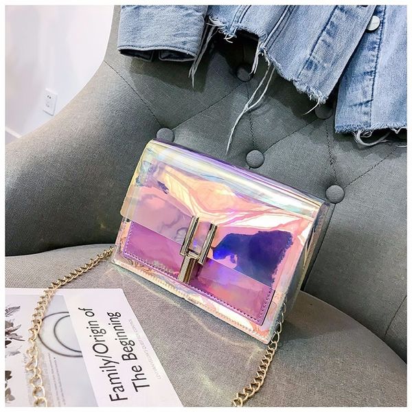 small square female 2019 new all-match laser chain small square female bag single shoulder diagonal chain bag, White
small square female 2019 new all-match laser chain small square female bag single shoulder diagonal chain bag, White