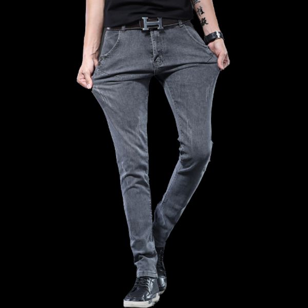 man grey jeans pencil pants spring summer streetwear slim fit casual mens fashion straight long denim trousers for young, Blue
man grey jeans pencil pants spring summer streetwear slim fit casual mens fashion straight long denim trousers for young, Blue