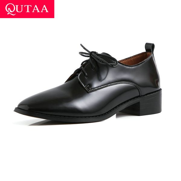 qutaa 2021 осень узелок кожа + pu дамы насосы западного типа площади низкий каблук твердая женщины обувь одного размера 34-40, Black
qutaa 2021 осень узелок кожа + pu дамы насосы западного типа площади низкий каблук твердая женщины обувь одного размера 34-40, Black