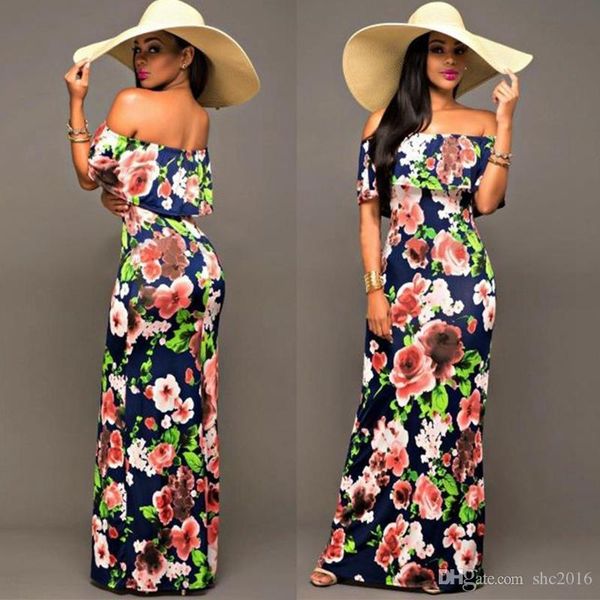 women dress slash neck sling vest sleeveless elegant lady flower print skirt casual bodycon waist dark blue long dresses size s-xl, Black;gray
women dress slash neck sling vest sleeveless elegant lady flower print skirt casual bodycon waist dark blue long dresses size s-xl, Black;gray