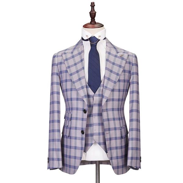 men's suits & blazers 2021 autumn fashion plaid print single breasted casual slim fit business men 3-piece set wedding groom party dinn, White;black
men's suits & blazers 2021 autumn fashion plaid print single breasted casual slim fit business men 3-piece set wedding groom party dinn, White;black