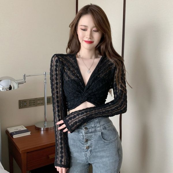 lace hollow v-neck cross bottoming shirt 2020 early autumn new high waist navel slim long sleeve slimming shirt women, Black;pink
lace hollow v-neck cross bottoming shirt 2020 early autumn new high waist navel slim long sleeve slimming shirt women, Black;pink