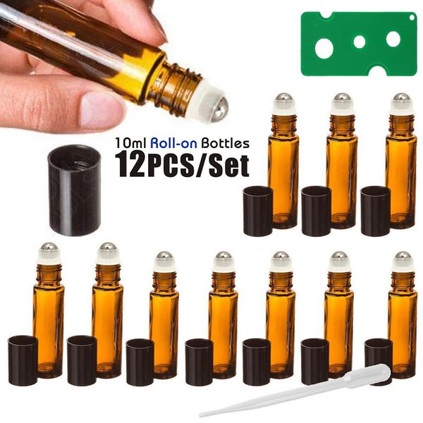 portable amber transparent thick glass 10 ml glass roll-on bottles with stainless steel roller balls travel refillable bottle
portable amber transparent thick glass 10 ml glass roll-on bottles with stainless steel roller balls travel refillable bottle