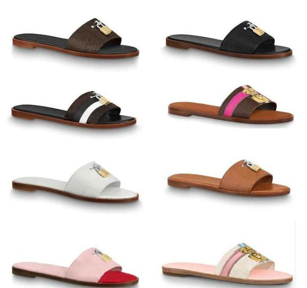 2020 designer slides women sandal slippers lock it flat mule luxury leather slippers for women padlock sandals 1a5806 flat flip flops, Black
2020 designer slides women sandal slippers lock it flat mule luxury leather slippers for women padlock sandals 1a5806 flat flip flops, Black