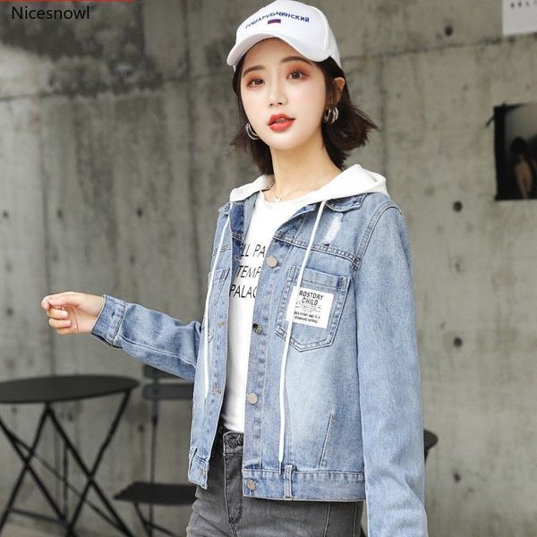2020 spring new women's denim jacket short section women's clothing long-sleeved slim hooded jacket wild coat female blue, Black;brown
2020 spring new women's denim jacket short section women's clothing long-sleeved slim hooded jacket wild coat female blue, Black;brown