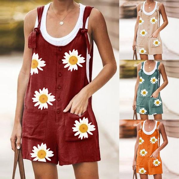 Summer Women Sleeveless Overalls Jumpsuit Romper 2020 Casual Retro Daisy Ladies Short Pants Floral Wide Leg Pants One-Pieces, Black;white
Summer Women Sleeveless Overalls Jumpsuit Romper 2020 Casual Retro Daisy Ladies Short Pants Floral Wide Leg Pants One-Pieces, Black;white