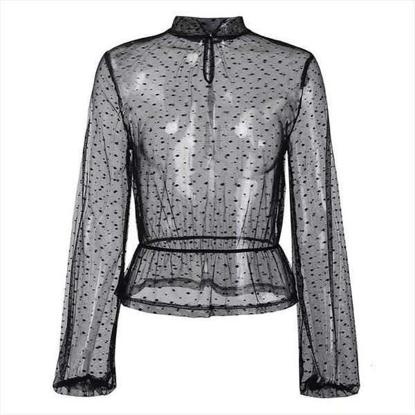 women floral embroidery mesh sheer see through crop shirts blouse 3 4 puff sleeve polka dot loose slim soft outwear, White
women floral embroidery mesh sheer see through crop shirts blouse 3 4 puff sleeve polka dot loose slim soft outwear, White