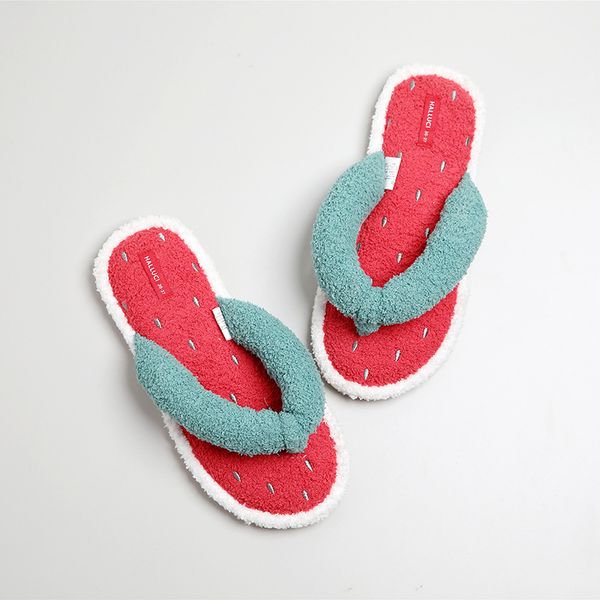 fznyl new arrival autumn winter soft watermelon flip-flops suede bottom mute indoor home slippers, Black
fznyl new arrival autumn winter soft watermelon flip-flops suede bottom mute indoor home slippers, Black